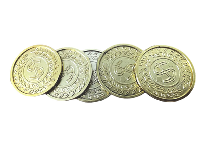 Golden coins set of 5