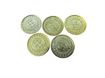 Golden coins set of 5