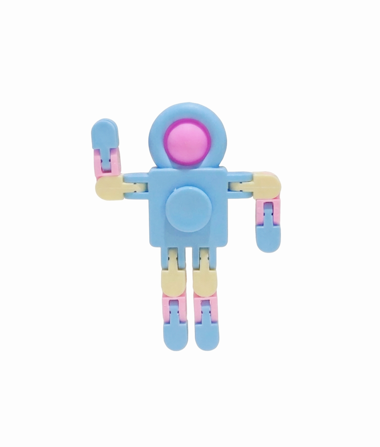 Transformable and Spinner Fingertip Robot  - Pre Filled Party Bag for Kids - 6 items included