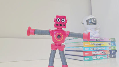Pre Filled Party Bag for Kids - Stretchy robot  and other 5 items included