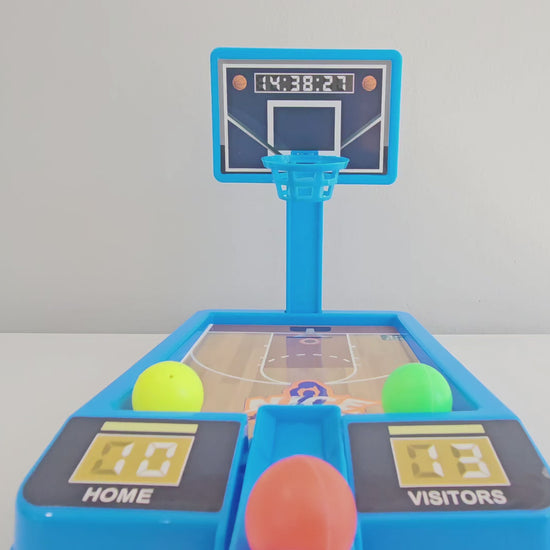 watch a video of tabletop basketball game