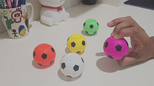 Set of 6 - Fidget Spinner Stress Soccer Ball Toy